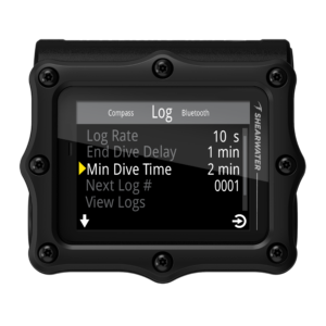 Pantalla AMOLED de la Shearwater Perdix 3 para buceo técnico
