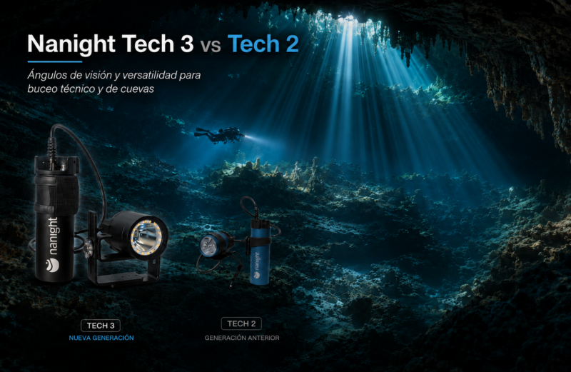 Nanight Tech 3: una nueva generación de linternas para buceo técnico y de cuevas Nanight Tech 3: una nueva generación de linternas para buceo técnico y de cuevas